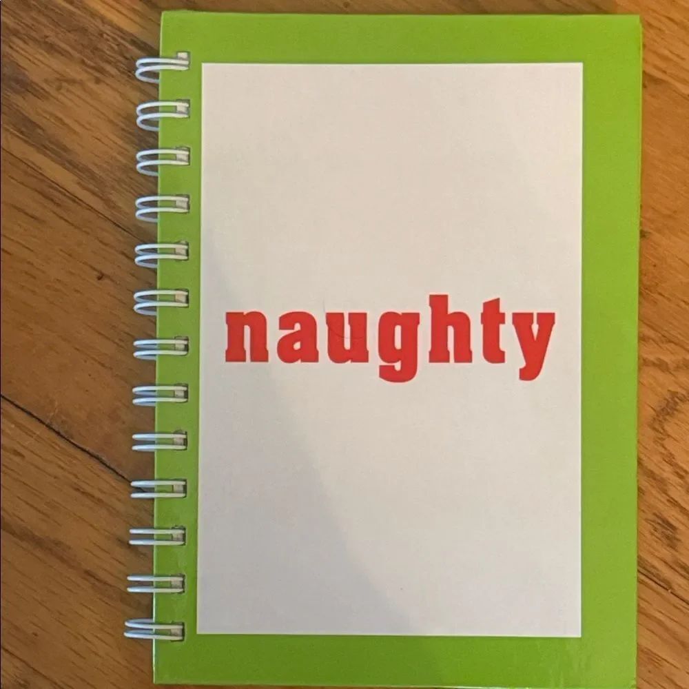 “Naughty” Spiral Blank Journal Notebook!